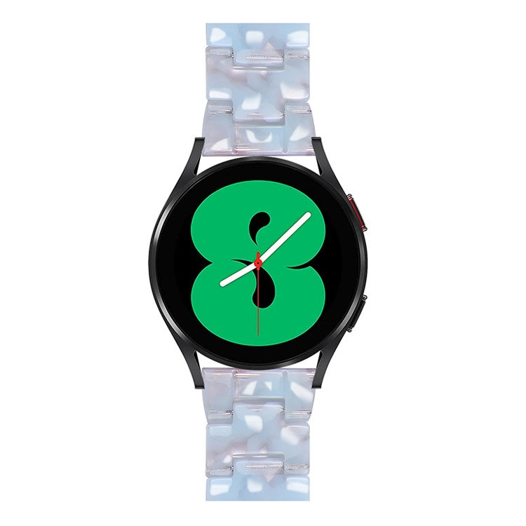 For Huami Amazfit GTR 47mm/Pace/Stratos/Stratos 2/Youth Edition 22mm Fashionable 3 Beads Resin Watch Strap Replacement Wrist Band - Light Blue