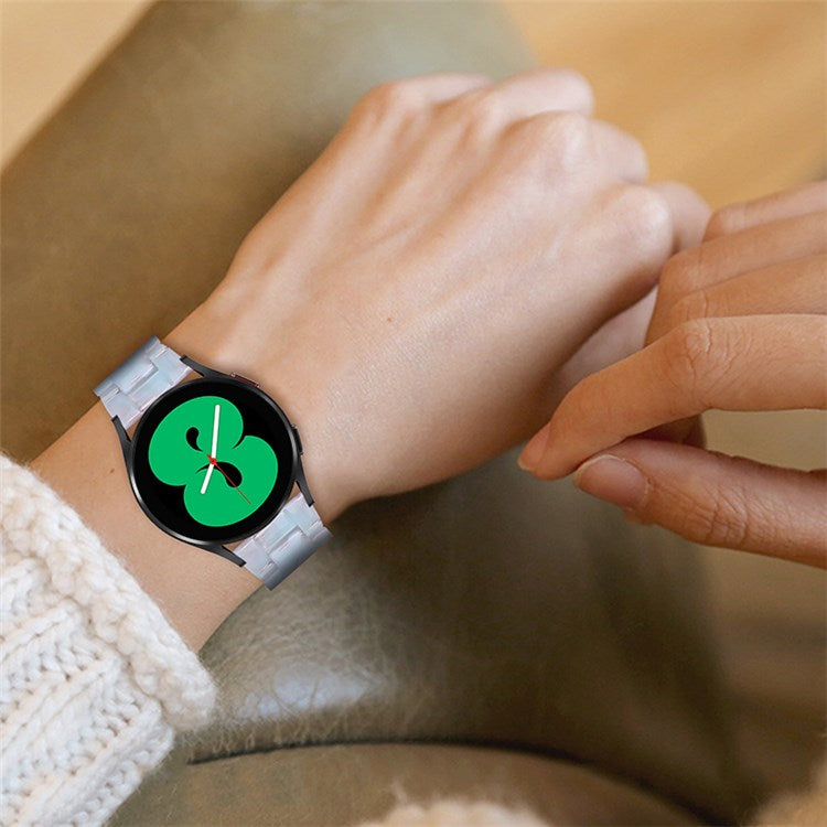 For Huami Amazfit GTR 47mm/Pace/Stratos/Stratos 2/Youth Edition 22mm Fashionable 3 Beads Resin Watch Strap Replacement Wrist Band - Light Blue