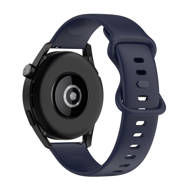 For Huawei Watch GT 3 46mm/Watch GT 2 46mm/Watch GT Runner Silicone Watch Band 22mm Adjustable Wrist Strap Replacement - Dark Blue