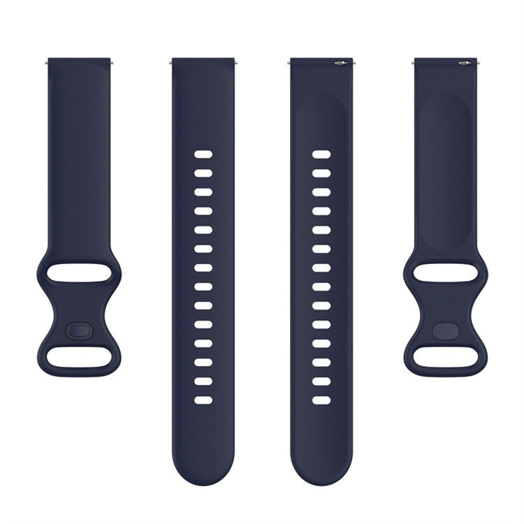 For Huawei Watch GT 3 46mm/Watch GT 2 46mm/Watch GT Runner Silicone Watch Band 22mm Adjustable Wrist Strap Replacement - Dark Blue