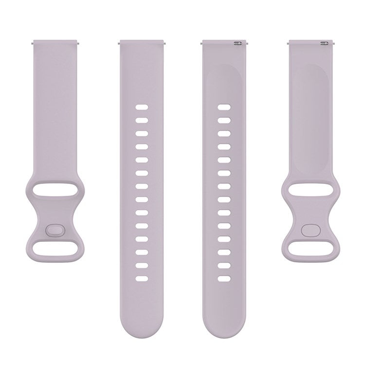 For Samsung Galaxy Watch 4 40mm / 44mm / Watch 4 Classic 42mm / Amazfit Bip 3 / GTS 3 Silicone Watch Band 20mm Quick Release Wrist Strap with Butterfly Buckle for Sports Watch - Purple