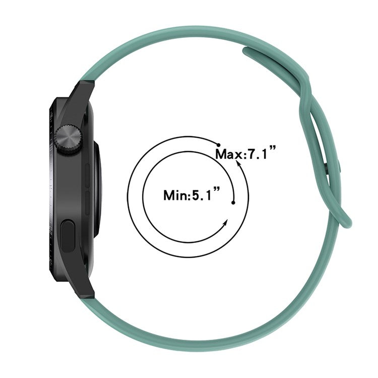 For Samsung Galaxy Watch4 40mm / 44mm / Galaxy Watch Active2 40mm / 44mm / Amazfit Bip 3 / GTS 3 Silicone Watch Strap 20mm Adjustable Replacement Wrist Band - Grey