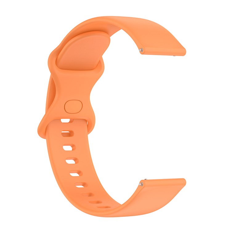 For Samsung Galaxy Watch4 40mm / 44mm / Galaxy Watch Active2 40mm / 44mm / Amazfit Bip 3 / GTS 3 Silicone Watch Strap 20mm Adjustable Replacement Wrist Band - Orange