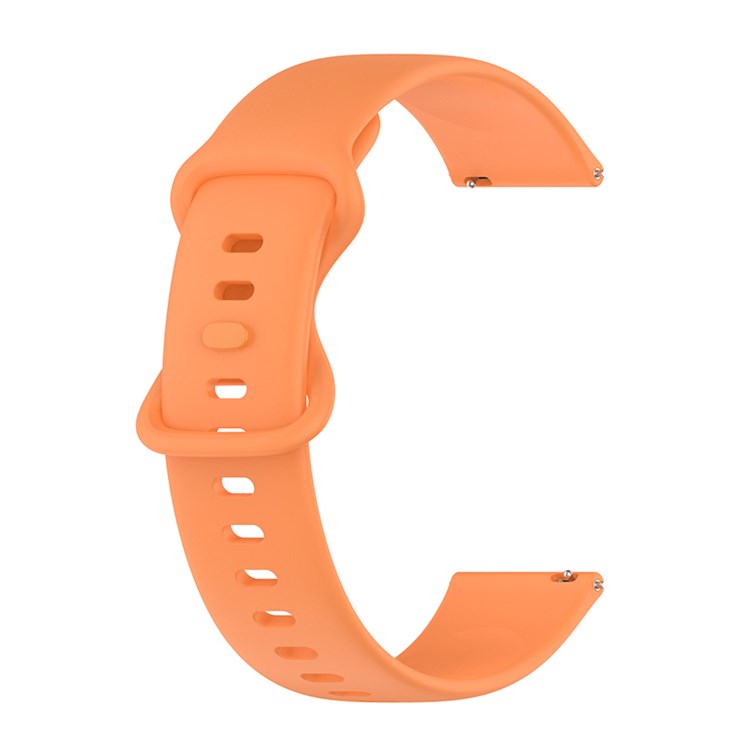 For Samsung Galaxy Watch4 40mm / 44mm / Galaxy Watch Active2 40mm / 44mm / Amazfit Bip 3 / GTS 3 Silicone Watch Strap 20mm Adjustable Replacement Wrist Band - Orange
