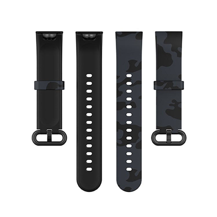For Xiaomi Redmi Watch 2 Lite Pattern Printed Watchband Adjustable Silicone Smart Watch Strap - Camouflage Grey