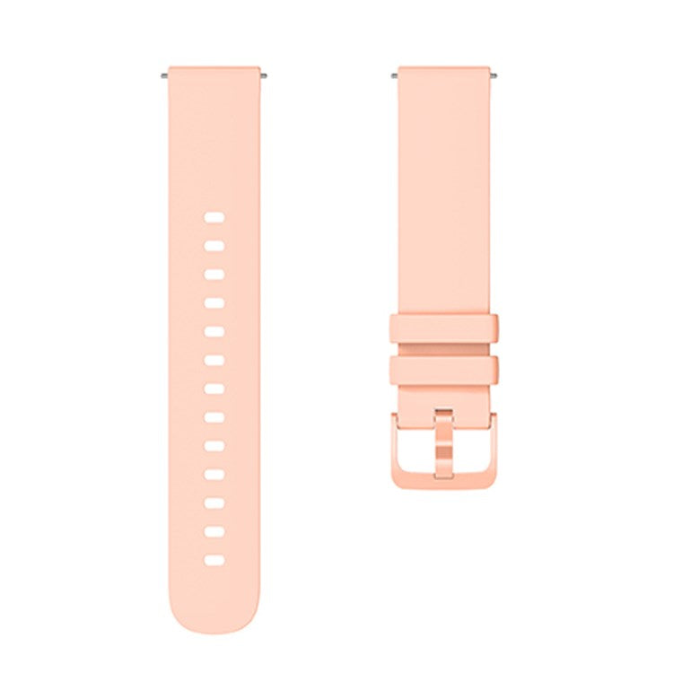 For Huawei TalkBand B5 Solid Color Soft Silicone Watch Band 18mm Adjustable Replacement Strap - Flesh Pink