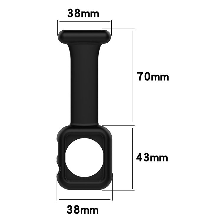 For Apple Watch Series 10 42mm / 9 8 7 41mm / 6 5 4 SE SE (2022) SE (2023) 40mm / 3 2 1 38mm Shockproof Silicone Smartwatch Frame Protector Watch Band Replacement - Red