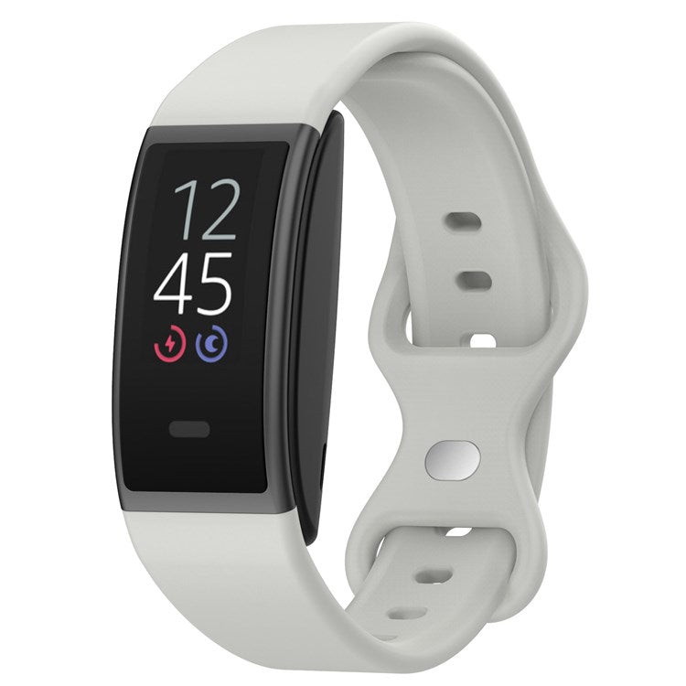 For Amazon Halo View Silicone Watchband Quick Release Wrist Strap for Sports Watch Band with Butterfly Buckle (Size: S) - Grey