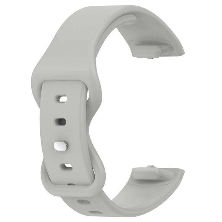 For Amazon Halo View Silicone Watchband Quick Release Wrist Strap for Sports Watch Band with Butterfly Buckle (Size: S) - Grey