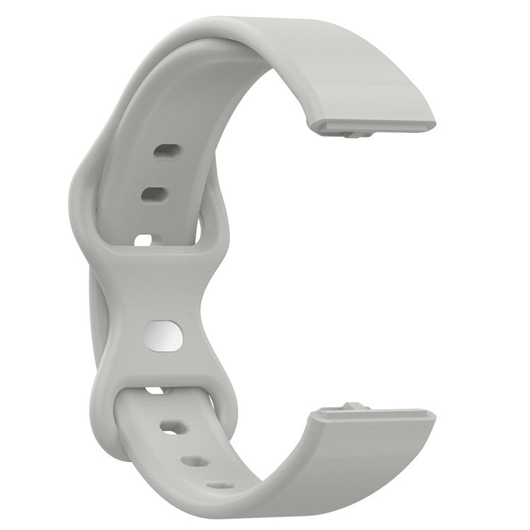 For Amazon Halo View Silicone Watchband Quick Release Wrist Strap for Sports Watch Band with Butterfly Buckle (Size: S) - Grey