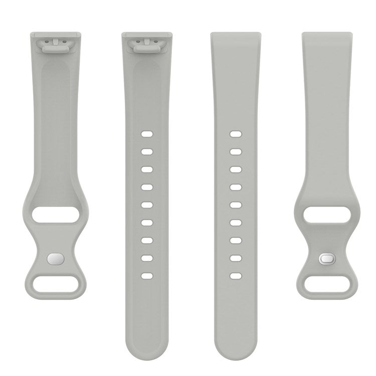 For Amazon Halo View Silicone Watchband Quick Release Wrist Strap for Sports Watch Band with Butterfly Buckle (Size: S) - Grey