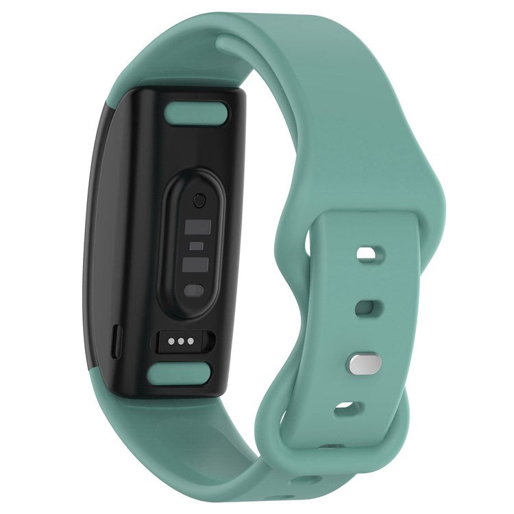 For Amazon Halo View Silicone Watchband Quick Release Wrist Strap for Sports Watch Band with Butterfly Buckle (Size: S) - Green