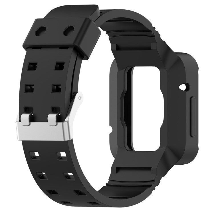 For Xiaomi Redmi Watch 2 Lite/Mi Watch Lite2/Lite1 Universal Silicone Watchband Wrist Strap Sports Watch Quick Release Watch Band Case with Buckle - Black