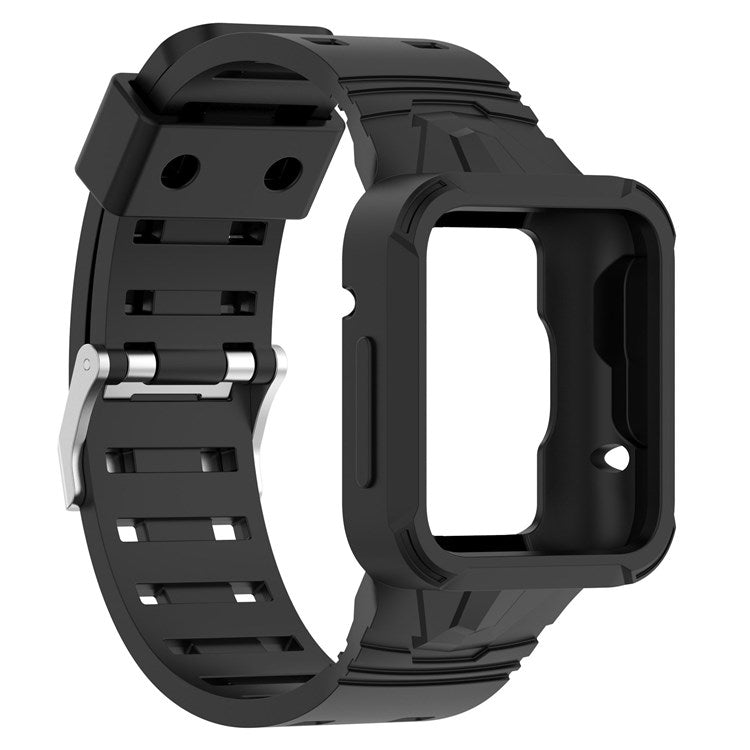 For Xiaomi Redmi Watch 2 Lite/Mi Watch Lite2/Lite1 Universal Silicone Watchband Wrist Strap Sports Watch Quick Release Watch Band Case with Buckle - Black