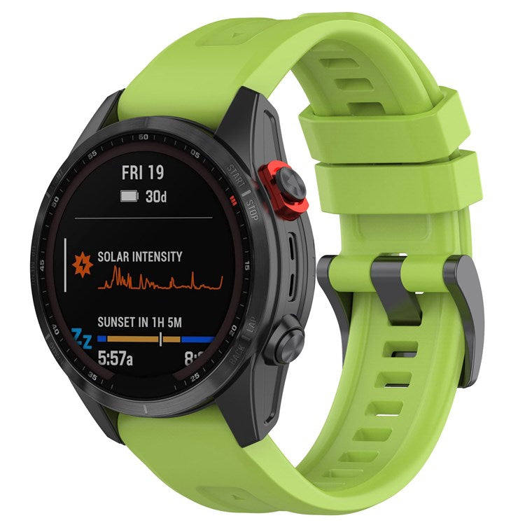 For Garmin Fenix 7X/7X Solar/6X/6X Pro/TACTIX 7 Silicone Watch Strap Quick Release Wrist Band Sports Watch Watchband 26mm - Green