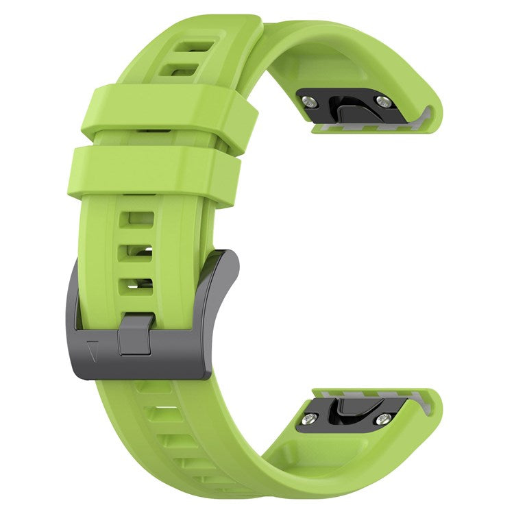 For Garmin Fenix 7X/7X Solar/6X/6X Pro/TACTIX 7 Silicone Watch Strap Quick Release Wrist Band Sports Watch Watchband 26mm - Green