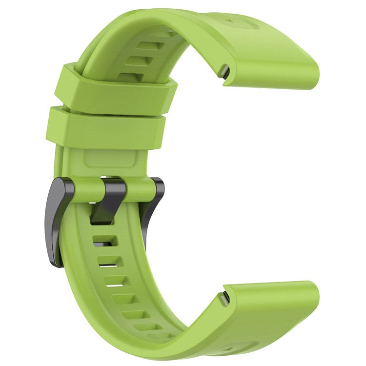 For Garmin Fenix 7X/7X Solar/6X/6X Pro/TACTIX 7 Silicone Watch Strap Quick Release Wrist Band Sports Watch Watchband 26mm - Green