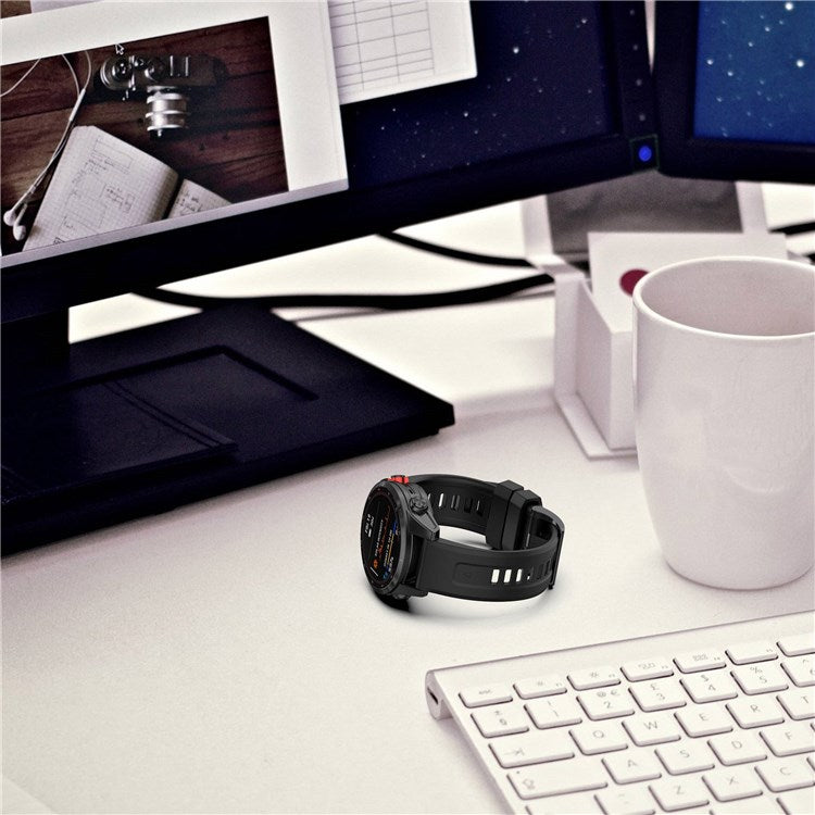 For Garmin Fenix 7X/7X Solar/6X/6X Pro/TACTIX 7 Silicone Watch Strap Quick Release Wrist Band Sports Watch Watchband 26mm - Green