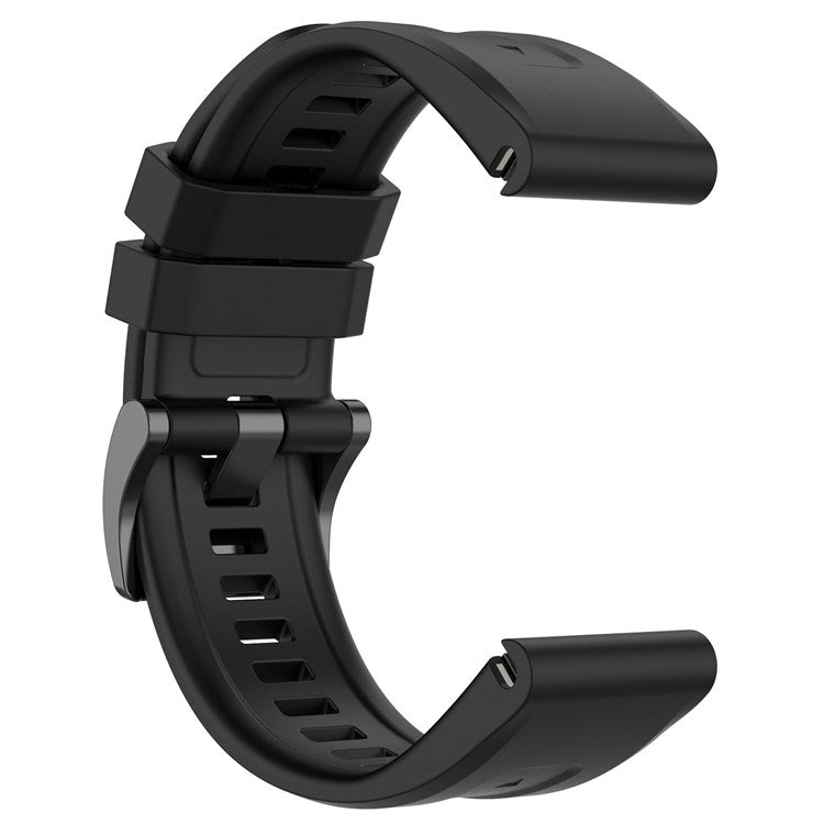 For Garmin Fenix 7/Epix Gen2/Descent G1/COROS VERTIX Silicone Watch Band Quick Release Wrist Strap Sports Watch Replacement Watchband - Black