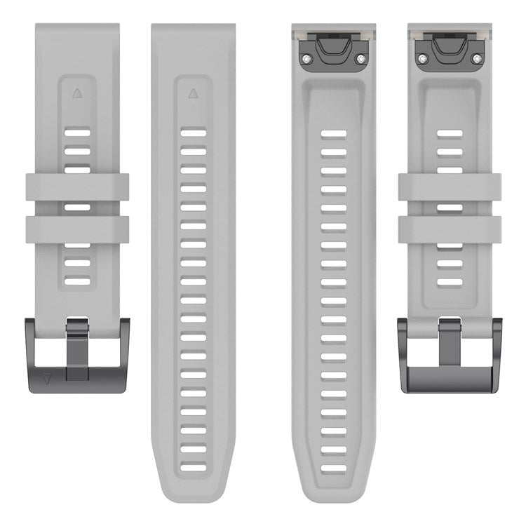 For Garmin Fenix 7/Epix Gen2/Descent G1/COROS VERTIX Silicone Watch Band Quick Release Wrist Strap Sports Watch Replacement Watchband - Grey