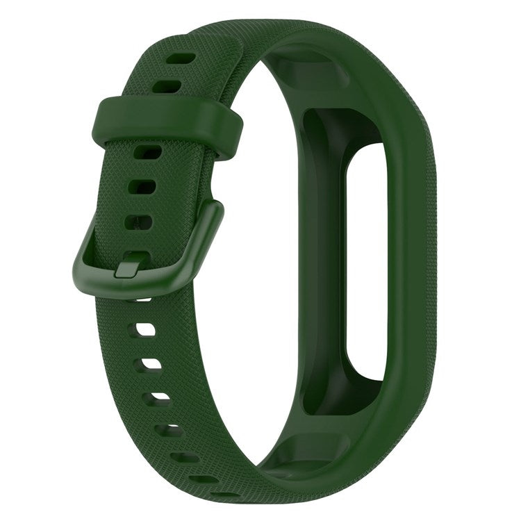 For Garmin Vivosmart 5 Armband Silicone Watch Strap with Case - Army Green