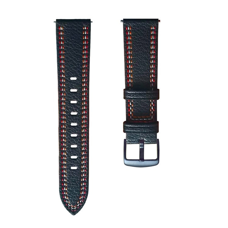 For Samsung Galaxy Watch3 45mm/Watch 46mm Microfiber Leather Watch Band Wrist Strap 22mm - Black