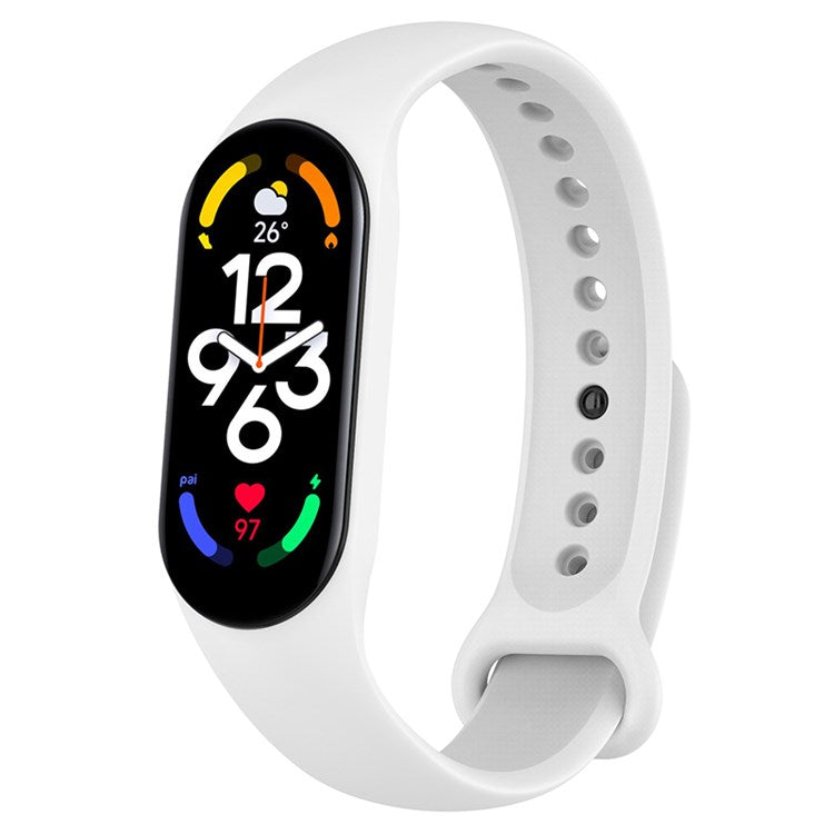 For Xiaomi Mi Band 7/6/5 TPU Watch Band Quick Release Wrist Strap for Sports Watch Replacement Accessories - White