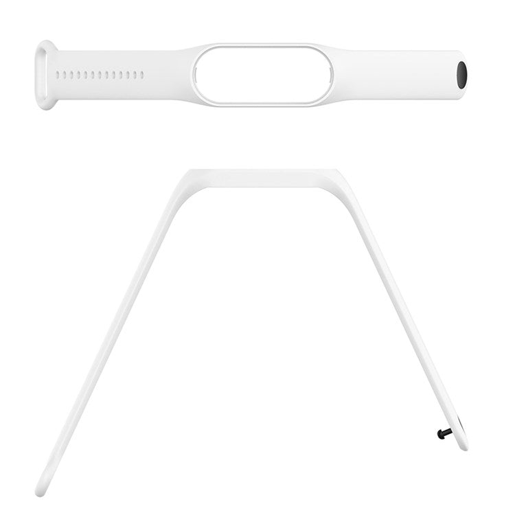 For Xiaomi Mi Band 7/6/5 TPU Watch Band Quick Release Wrist Strap for Sports Watch Replacement Accessories - White