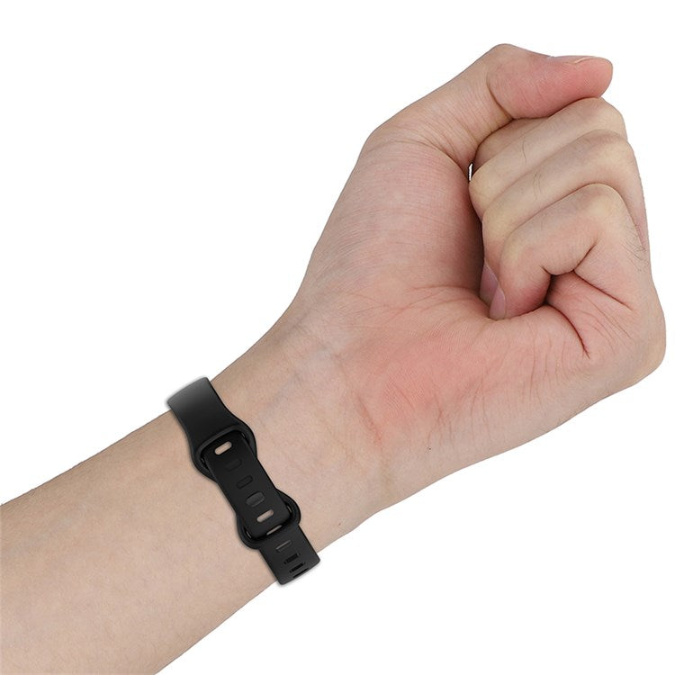 For Fitbit Versa 3 / Fitbit Sense Replacement Watch Band Soft TPU Adjustable Wrist Strap, Size L - Pink