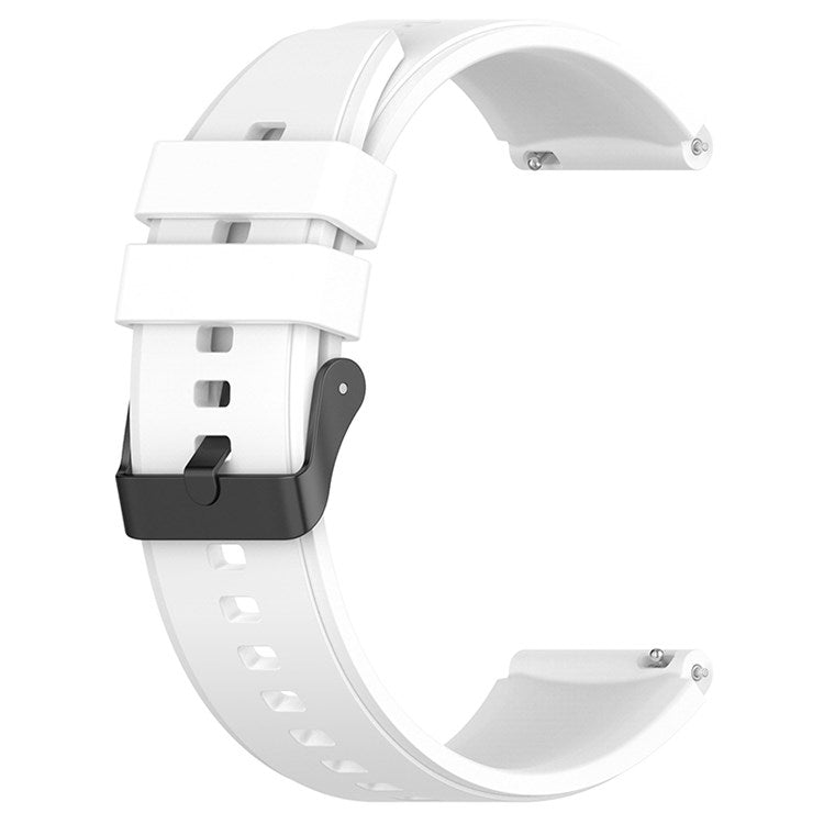 For Samsung Watch Heart-S / Heart-L / Galaxy Watch6 40mm 44mm / Watch6 Classic 43mm 47mm / Watch 5 40mm 44mm / 5 Pro 45mm / Watch4 40mm 44mm Replacement Watch Strap 20mm Silicone Watch Band - White