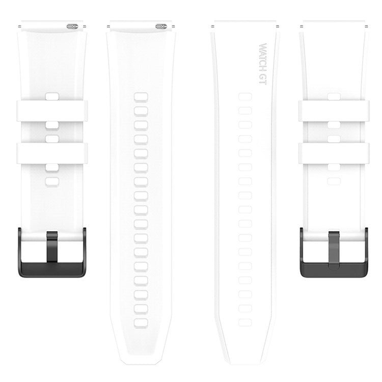 For Samsung Watch Heart-S / Heart-L / Galaxy Watch6 40mm 44mm / Watch6 Classic 43mm 47mm / Watch 5 40mm 44mm / 5 Pro 45mm / Watch4 40mm 44mm Replacement Watch Strap 20mm Silicone Watch Band - White