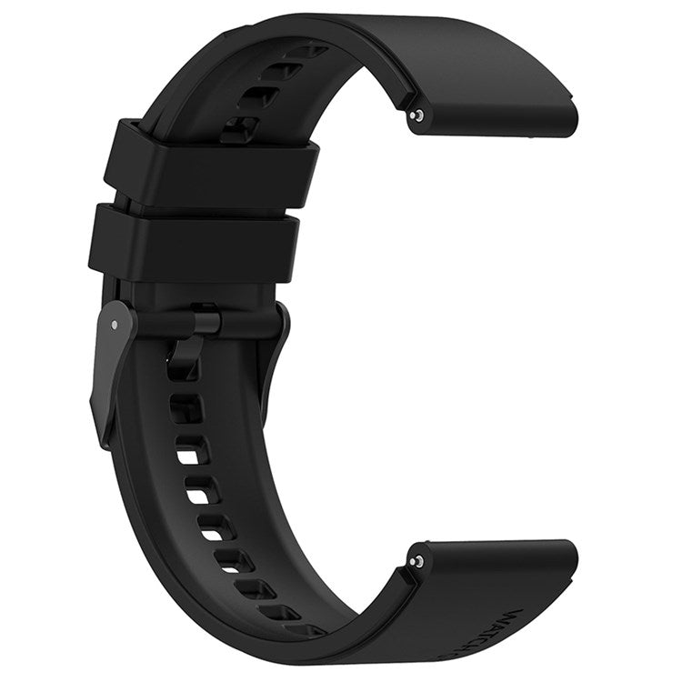 For Samsung Watch Heart-S / Heart-L / Galaxy Watch6 40mm 44mm / Watch6 Classic 43mm 47mm / Watch 5 40mm 44mm / 5 Pro 45mm / Watch4 40mm 44mm Replacement Watch Strap 20mm Silicone Watch Band - Black
