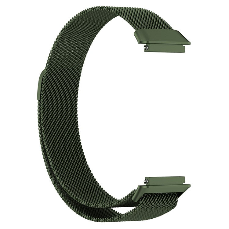 Replacement Watch Strap for Huawei Band 7/Honor Band 7, Magnetic Lock Metal Adjustable Wristband - Green