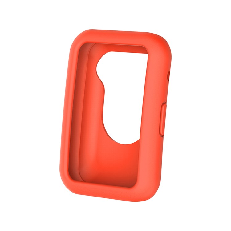 Silicone Watch Band for Huawei Watch Fit, Replacement Adjustable Wrist Strap + Anti-scratch Watch Case - Orange