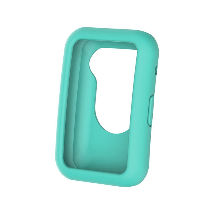 Silicone Watch Band for Huawei Watch Fit, Replacement Adjustable Wrist Strap + Anti-scratch Watch Case - Mint Green