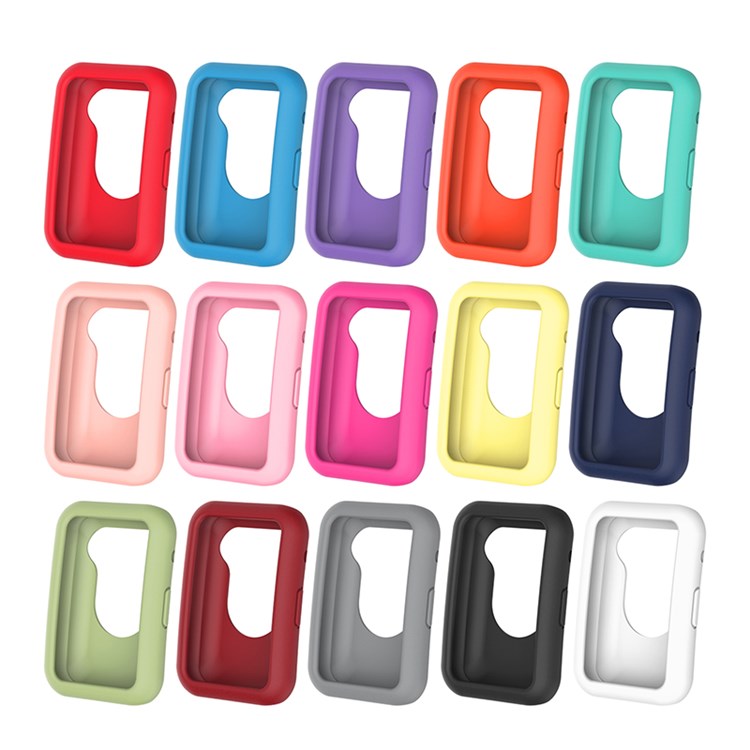 Silicone Watch Band for Huawei Watch Fit, Replacement Adjustable Wrist Strap + Anti-scratch Watch Case - Mint Green