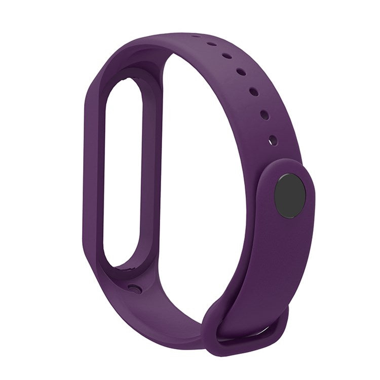 Soft TPU Watch Band for Xiaomi Mi Band 7, Adjustable Wrist Strap Bracelet Replacement - Purple