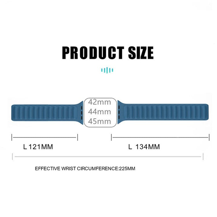 For Apple Watch Series 10 46mm / Ultra 2 Ultra 49mm / 9 8 7 45mm / SE (2023) SE (2022) SE 6 5 4 44mm / 3 2 1 42mm Magnetic Dual Color Silicone Watch Strap Replacement Wrist Band - Dark Green