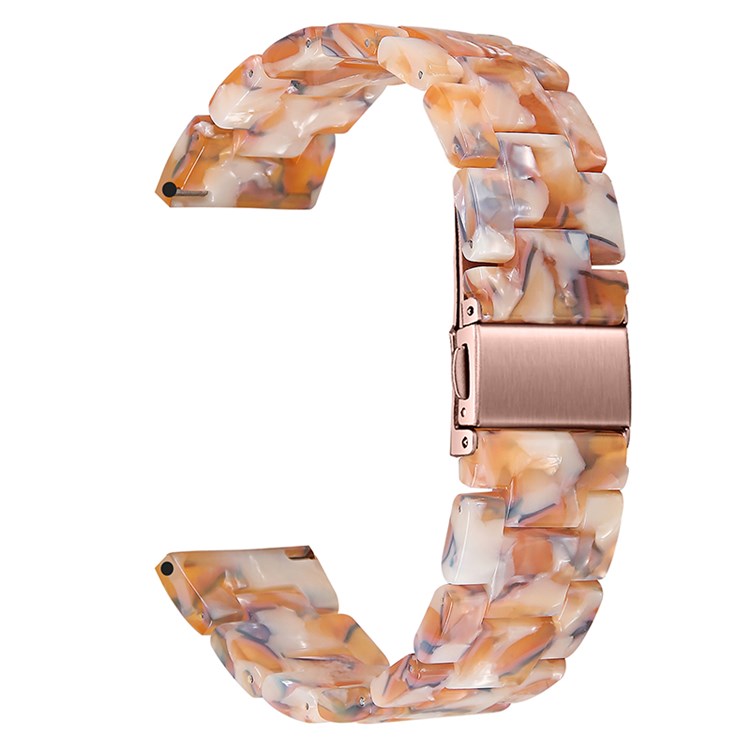 For Fitbit Versa 2 / Versa / Versa Lite / Versa SE Resin Wristband Stainless Steel Buckle Sport Watch Band - Yellow Flowers