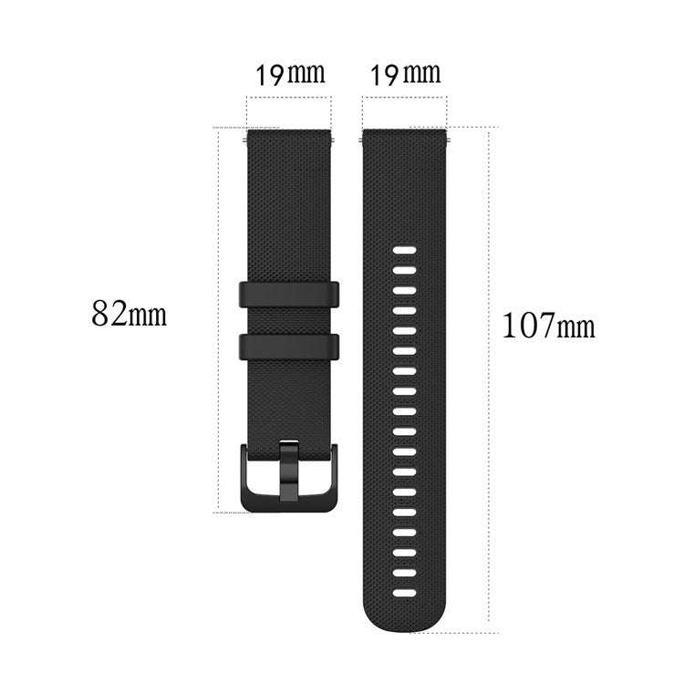 For Xiaomi Haylou Solar LS01 / ID205 / Willful SW021 Universal Grid Texture Silicone Watchband Replacement - Beige