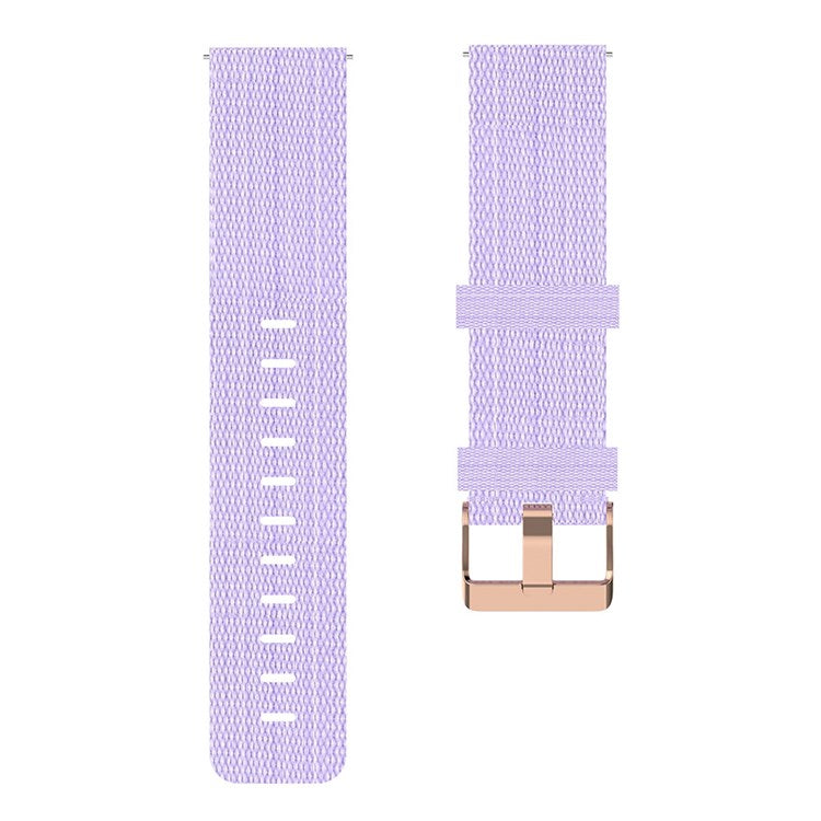 For Haylou Solar LS01 / ID205 / Willful SW021 Nylon Smart Watch Band 19mm Sport Woven Canvas Strap - Light Purple