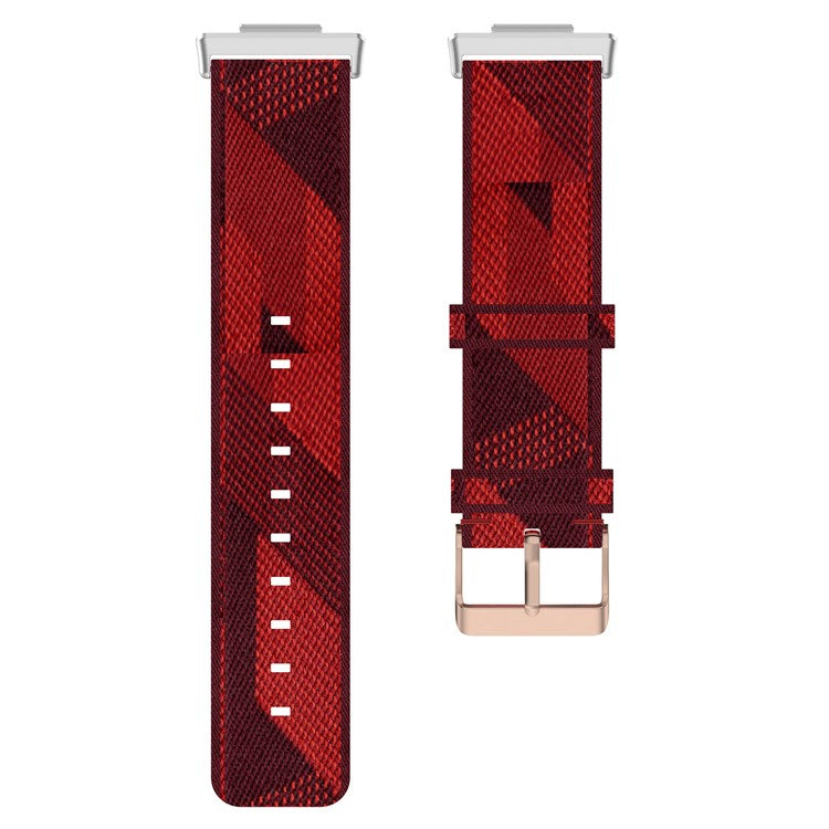 For Huawei Watch Fit 2 Watch Strap with Buckle Nylon Wrist Band Sports Watch 20mm Quick Release Watchband - Red Stripe