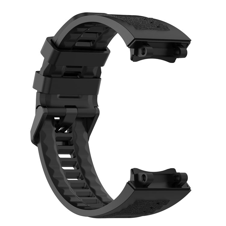 For Huami Amazfit T-Rex 2 Strap Replacement Universal 22mm Silicone Watch Band - Black