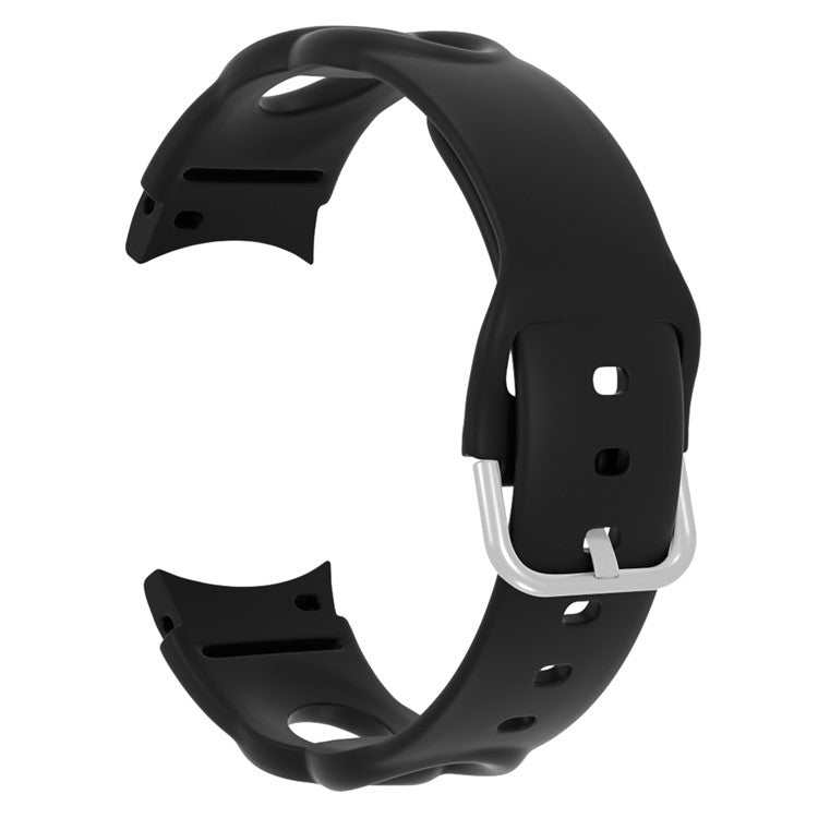 For Samsung Galaxy Watch6 40mm 44mm / Watch6 Classic 43mm 47mm / Watch 5 40mm 44mm / 5 Pro 45mm / Watch4 40mm 44mm Quick Release Watch Band Set Silicone Hollow Watch Strap 20mm Replacement Watchband - Black