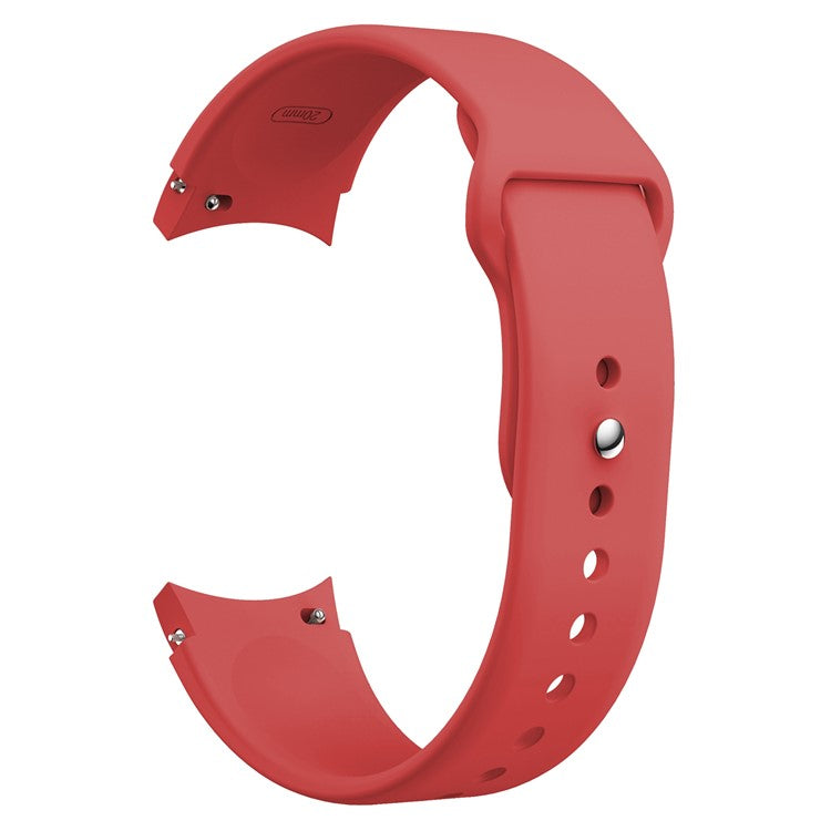 For Samsung Galaxy Watch6 40mm 44mm / Watch6 Classic 43mm 47mm / Watch 5 40mm 44mm / 5 Pro 45mm / Watch4 40mm 44mm Quick Release Watch Band Silicone Watch Strap 20mm Watchband - Red