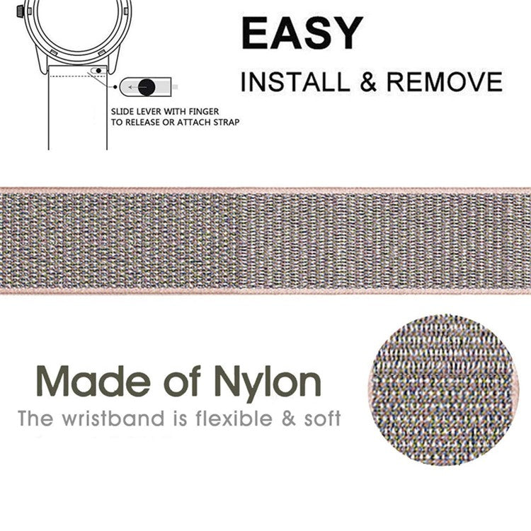 For Huami Amazfit T-Rex / T-Rex Pro / Ares Adjustable Watch Strap Flexible Nylon Bracelet Smart Watch Breathable Band for Women / Men - Grey