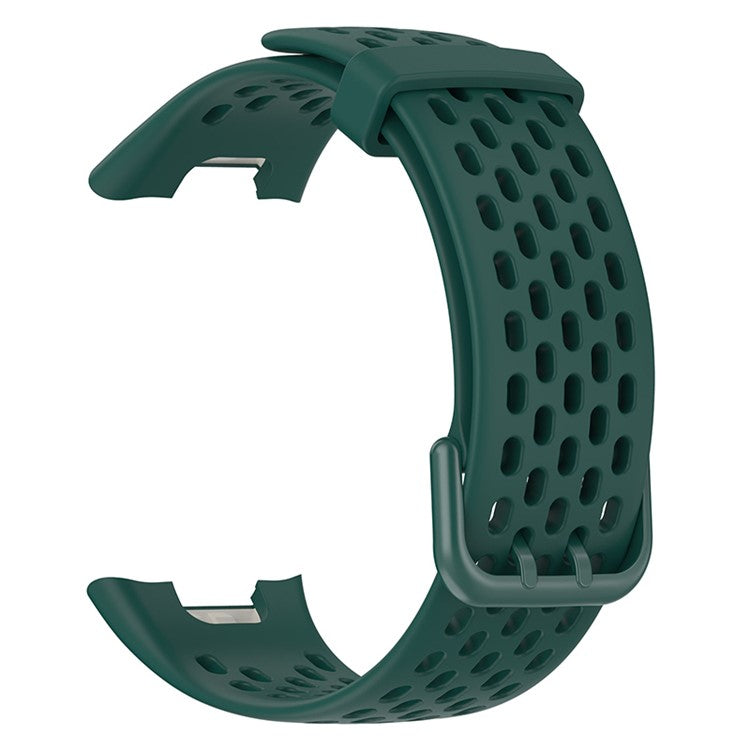 For Xiaomi Mi Band 7 Pro Soft Silicone Watch Strap Wear-resistant Breathable Replacement Band - Midnight Green