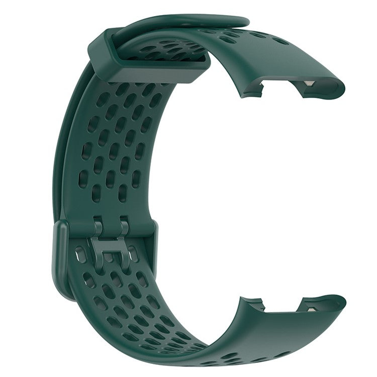For Xiaomi Mi Band 7 Pro Soft Silicone Watch Strap Wear-resistant Breathable Replacement Band - Midnight Green