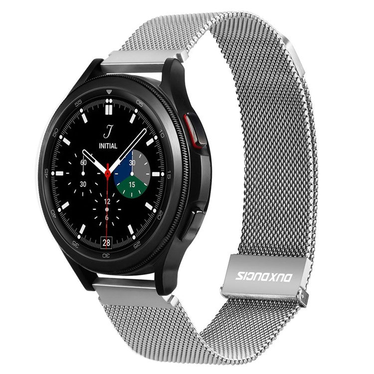 DUX DUCIS 22mm Magnetic Watch Band for Samsung Galaxy Watch3 45mm / Huawei Watch GT 3 46mm / GT 3 Pro 46mm Stainless Steel Alloy Milanese Watch Strap - Silver