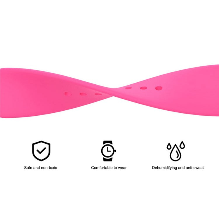 For Apple Watch Series 10 46mm / Ultra 2 Ultra 49mm / Series 9 8 7 45mm / SE (2023) SE (2022) SE 6 5 4 44mm / 3 2 1 42mm Silicone Watch Band Pin Buckle Quick Release Wrist Strap Replacement - Baby Blue